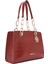 Kadın Bordo Uzun Askılı Kroko Desenli Klasik Omuz Çantası 25SBD2479E3 5