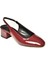 U404603508 Bordo Rugan Alçak Topuklu Kadın Ayakkabı 5