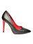 T676192009 Siyah/kırmızı İnce Topuklu Kadın Stiletto 5