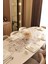 Kuş Desenli Otantik Desen Runner, 6'lı Özel Dikişli Kumaş Peçete Set 1