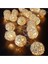 Rattan 20 Top LED Işık 2 mt - 20 Adet Örgü Işık Topu Pilli 2 Metre Gün Işığı 2 Kademe 5
