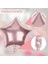 5 Li Yıldız Folyo Rose Gold Balon Süsleme Seti 18 Inç 45 cm 5 Adet 2