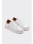 Zaha Beyaz Deri Süet Kadın Hafif Sneaker 2