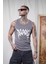 Baskılı Esnek Slim Fit Kaşkorseli Erkek Sporcu Atlet 1