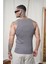 Slim Fit Kaşkorseli Esnek Düz Erkek Sporcu Atlet 5