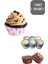 ( 2'li Kek Pişirme Seti ) 12'li Lmetal Muffin Kek Kalıbı+ 100 Adet Renkli Cupcake Kek Kalıbı 3