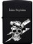 Asker Kurukafa Desenli Kişiye Özel Isimli Zippo Çakmak Benzinli Siyah Metal Çakmak 1