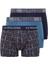 80503 Erkek Indigo-Baskılı-Lacivert Pamuklu 3 Lü Boxer 1