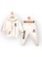 Baby Marka Baskılı Moşino Desen Kapşonlu Fermuarlı Ikili Takım Unisex 1-5 Yaş 1