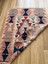 87 x 110 cm Küçük Pembe ve Mavi Türk Kilimi, El Dokuma Vintage Yün Kilim, Bohem Tarzı Benzersiz Ev Hediyesi 1