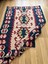 104X158 cm Kırmızı ve Mavi Akrep Motifli Kilim, Küçük El Dokuma Vintage Kilim, Modern Ev Kilimi 2