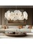 60W Gold Çiçek Desenli Kristal Taşlı Modern Salon LED Sarkıt Avize 2