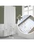 Banyo Paspas ve Tek Kanat Duş Perdesi 1 x 180 x 200 Set Banyo Halısı 8441 1