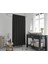 Banyo Duş Perdesi Siyah 120X200 Perde Borusu Askı Aparatı 90X130 Hediyeli Siyah 3