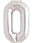 0 Rakam Folyo Balon Gümüş 40 Inç 1