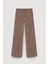 Boncuk Ip Bağlamalı Dokulu Pantolon Kahverengi 1
