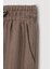 Boncuk Ip Bağlamalı Dokulu Pantolon Kahverengi 2