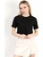 Kadın Bisiklet Yaka Basic Spor T-Shirt Siyah - 925003 1