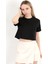 Kadın Bisiklet Yaka Basic Spor T-Shirt Siyah - 925003 2