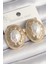 Pirinç Gold Renk Incili Işlemeli Daire Model Kadın Küpe - TJ-BKP10246 1