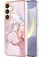 Samsung Galaxy S25 Için Mermer Desenli Telefon Kılıfı, Halkalı Ayaklık Rose Gold (Yurt Dışından) 5