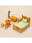 1/12 Minyatür Dollhouse Mobilya Ahşap Ayı Masa Yatak Odası Mobilyası Seti Simülasyon Oyuncak Dollhouse Dekorasyon, Pembe (Yurt Dışından) 4