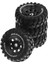 4 Adet 93MM Metal 1.9 Inç Beadlock Jant Lastik Lastik Seti 1/10 Rc Paletli Araba Traxxas, 12MM Adaptör, Siyah (Yurt Dışından) 1