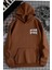 Unisex No Pain Sırt Baskılı Oversize Kapşonlu Sweatshirt 2