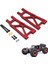 Metal Arka Alt Kollar Arka Süspansiyon Kolları Zd Racing Dbx-10 DBX10 1/10 Rc Araba Yükseltme Parçaları Aksesuarları, Kırmızı (Yurt Dışından) 2