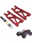 Metal Arka Alt Kollar Arka Süspansiyon Kolları Zd Racing Dbx-10 DBX10 1/10 Rc Araba Yükseltme Parçaları Aksesuarları, Kırmızı (Yurt Dışından) 5