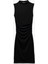 Hafif Dik Yaka Kolsuz Drapeli Slim Fit Midi Kalem Elbise 3