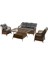 Menekşe 3+1+1+2puf+Masa Rattan Bahçe Balkon Mobilyası, 7 Kişilik Bahçe Takımı 1