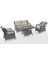 Menekşe 2+1+1+Masa Rattan Bahçe Balkon Mobilyası 1