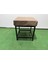 Metal Ayaklı Sırtsız Bank Puf Bench Balkon-Bahçe-Kafe-Çay Seti Pufu 1