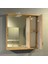 Banyo Dolabı 65 cm MDF Aynalı LED Spotlu Üst Dolap Atlantik Çam 3