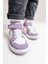 Unisex Çocuk Lila-Pembe Hakiki Deri Anatomik Sneakers Bot 4