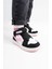 Unisex Çocuk Siyah-Pembe Hakiki Deri Anatomik Sneakers Bot 4