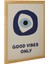 Deco Good Vibes Only Duvar Panosu - Mavi / Beyaz - 30X40 cm 2