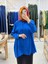 Oversize Düğmeli Gömlek Saks 3001 1