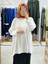 Oversize Düğmeli Gömlek Ekru 3001 1