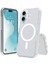 Apple iPhone 16 Uyumlu Magsafe Şeffaf Silikon Telefon Kılıfı 3