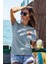 Unisex T-Shirt, Animals, Retro Kuğu Tasarım Baskılı, Regular, %100 Pamuk, Açıkmavi T-Shirt No: 00535 2