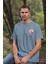Unisex T-Shirt, Animals, Retro Kuğu Tasarım Baskılı, Regular, %100 Pamuk, Açıkmavi T-Shirt No: 00535 3