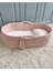 Örgü Bebek Puseti - Puset Beşik - Bebek Yatağı - Moses Basket - Ana Kucağı - Baby Nest Pembe 1