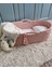 Örgü Bebek Puseti - Puset Beşik - Bebek Yatağı - Moses Basket - Ana Kucağı - Baby Nest Pembe 3