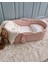 Örgü Bebek Puseti - Puset Beşik - Bebek Yatağı - Moses Basket - Ana Kucağı - Baby Nest Pembe 4