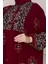 Leopar Desenli Robalı Viscon Elbise-Kırmızı 4