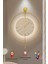(Büyük Boy-50*75 cm) Timelles Kristal- (Quartz Mekanizmalı)-(Abs Nano Göbek )-Pilli LED - Metal Duvar Saati 1