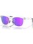 OO9284-12-55 Frogskins Range Kadın Şeffaf Çerçeve Mor Cam Güneş Gözlüğü 1