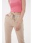 Paçası ve Beli Lastikli Jogger Pantolon Bej 3